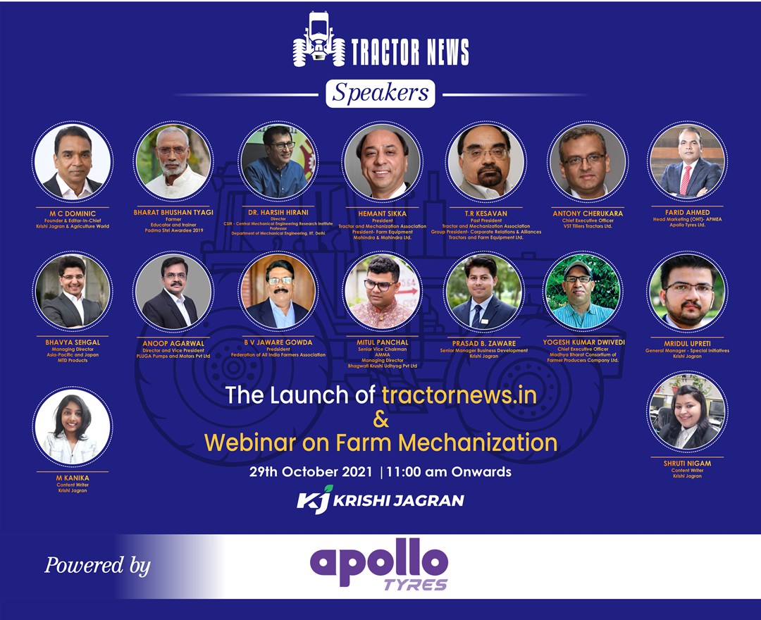 The Launch of Tractornews.in & Webinar on Farm Mechanization