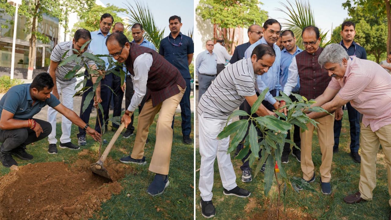 राष्ट्रीय कृषि विज्ञान परिसर में कृषि मंत्री शिवराज सिंह ने किया पौधा ...