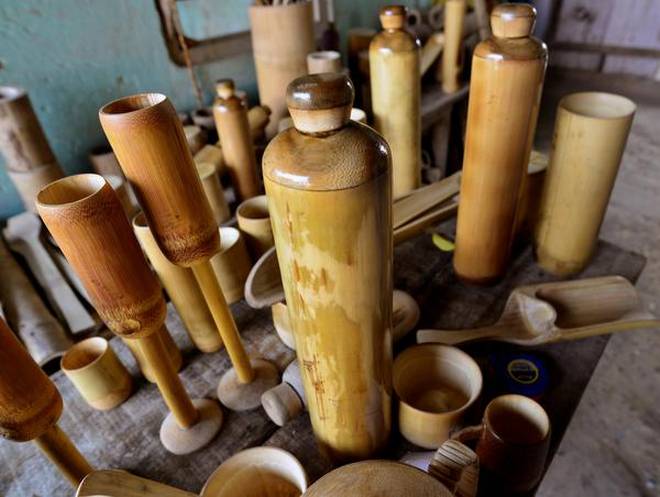 bamboo  bottles
